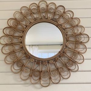 Rattan mirror